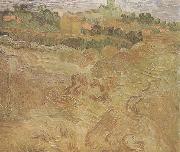 Vincent Van Gogh Wheat Fields with Auvers in the Background (nn04) USA oil painting artist